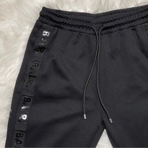 BALR. Women’s Black Fitted Heavy Duty Luxury Logo Sports Ankle Zip Track Pants